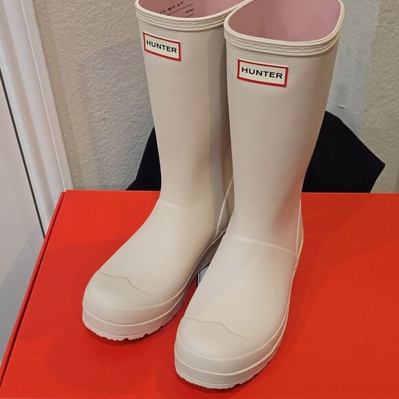 Hunter Original Play Tall Waterproof Rain Boots- Natural - Picture 7 of 10